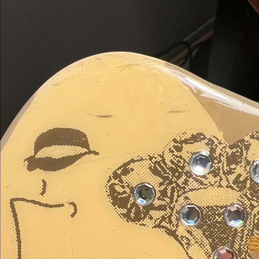 Moon Bags Vintage 1984 hand painted Artistic Cream and Gold leather bag - Picture 16 of 16